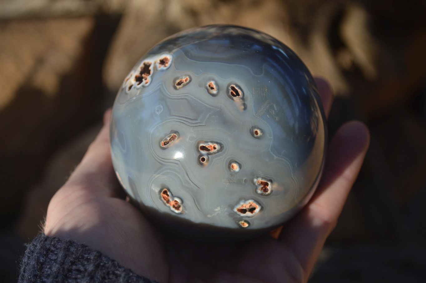 Polished Highly Selected Agate Spheres  x 2 From Madagascar - Toprock Gemstones and Minerals 