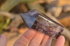 Polished  Dark Chevron Amethyst Points x 6 From Zambia - Toprock Gemstones and Minerals 