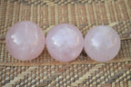 Polished Beautiful Pink Rose Quartz Spheres x 6 From Ambatondrazaka, Madagascar - TopRock