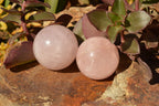 Polished Gemmy Pink Rose Quartz Spheres  x 6 From Ambatondrazaka, Madagascar - TopRock