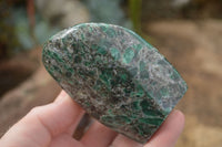 Polished Emerald In Matrix Standing Free Forms x 4 From Sandawana, Zimbabwe - TopRock