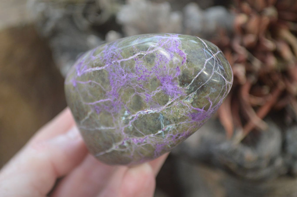 Polished Stichtite & Serpentine Standing Free Forms x 3 From Barberton, South Africa - Toprock Gemstones and Minerals 