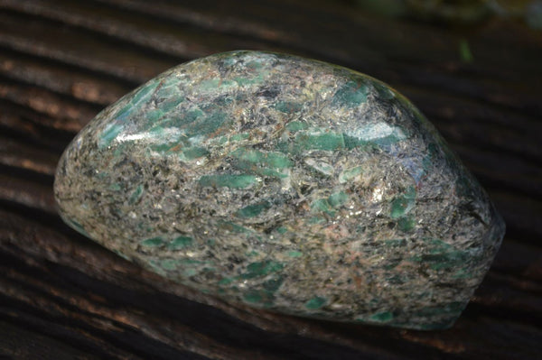 Polished Emerald Mica In Matrix Standing Free Forms x 1 From Mutoko, Zimbabwe - Toprock Gemstones and Minerals 