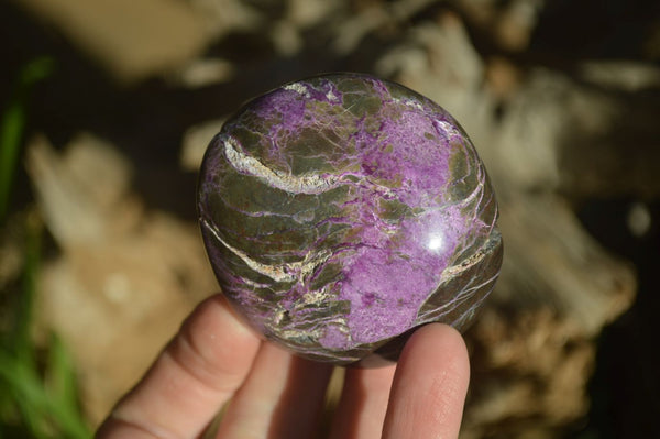 Polished Stichtite Galet / Palm Stones x 6 From Barberton, South Africa - Toprock Gemstones and Minerals 
