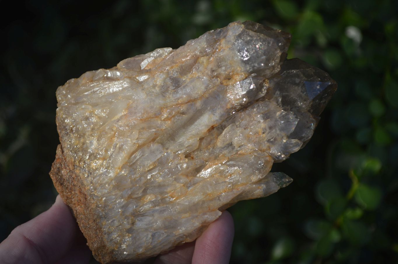 Natural Cascading White Phantom Smokey Quartz Clusters  x 3 From Luena, Congo - Toprock Gemstones and Minerals 