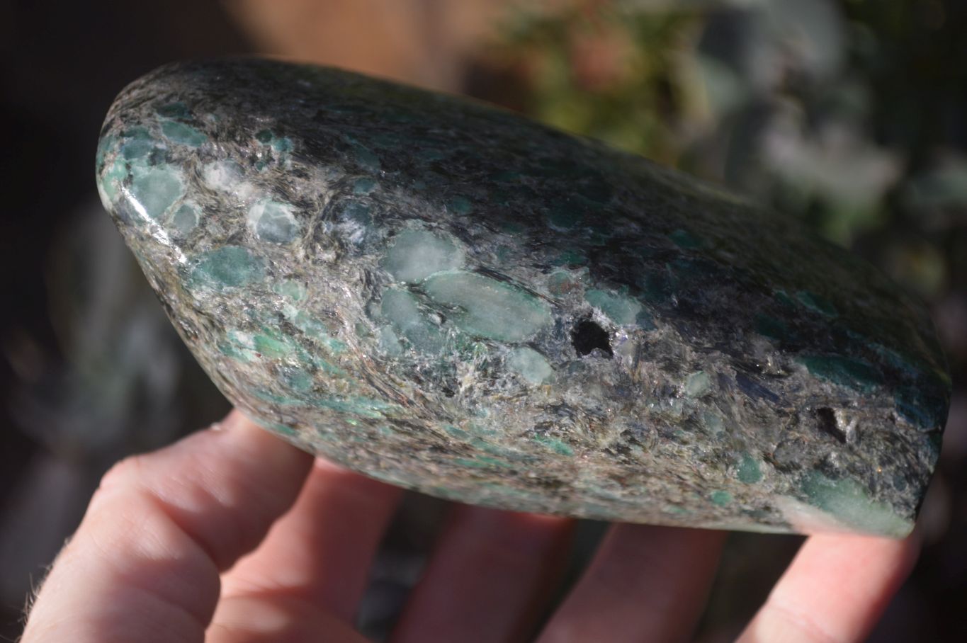 Polished Emerald Mica In Matrix Standing Free Forms x 1 From Mutoko, Zimbabwe - Toprock Gemstones and Minerals 