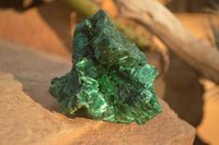Natural Chatoyant Silky Malachite Specimens  x 3 From Congo - Toprock Gemstones and Minerals 