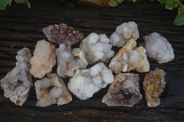 Natural Mixed Spirit Quartz Clusters  x 12 From Boekenhouthoek, South Africa - Toprock Gemstones and Minerals 
