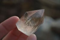 Polished Wispy Phantom Smokey Quartz Points x 12 From Madagascar - Toprock Gemstones and Minerals 