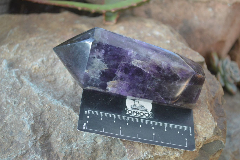 Polished Dream Amethyst Points x 3 From Madagascar - Toprock Gemstones and Minerals 