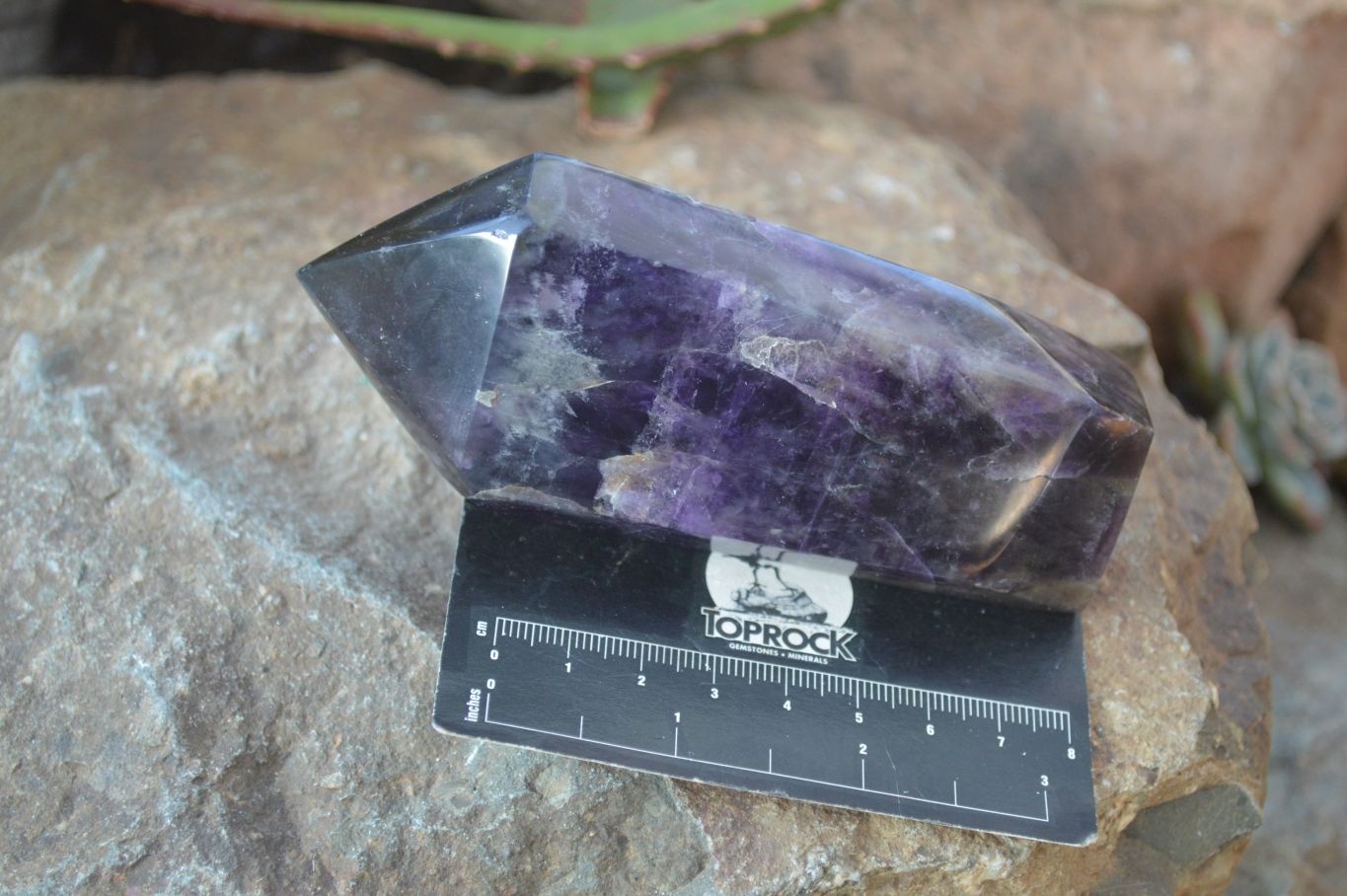 Polished Dream Amethyst Points x 3 From Madagascar - Toprock Gemstones and Minerals 