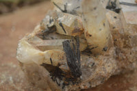 Natural Schorl Black Tourmaline & Smokey Quartz Specimens x 2 From Erongo Mountains, Namibia - TopRock