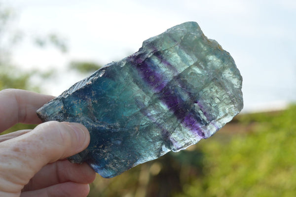 Polished One Side Polished Watermelon Fluorite Specimens  x 6 From Uis, Namibia - TopRock