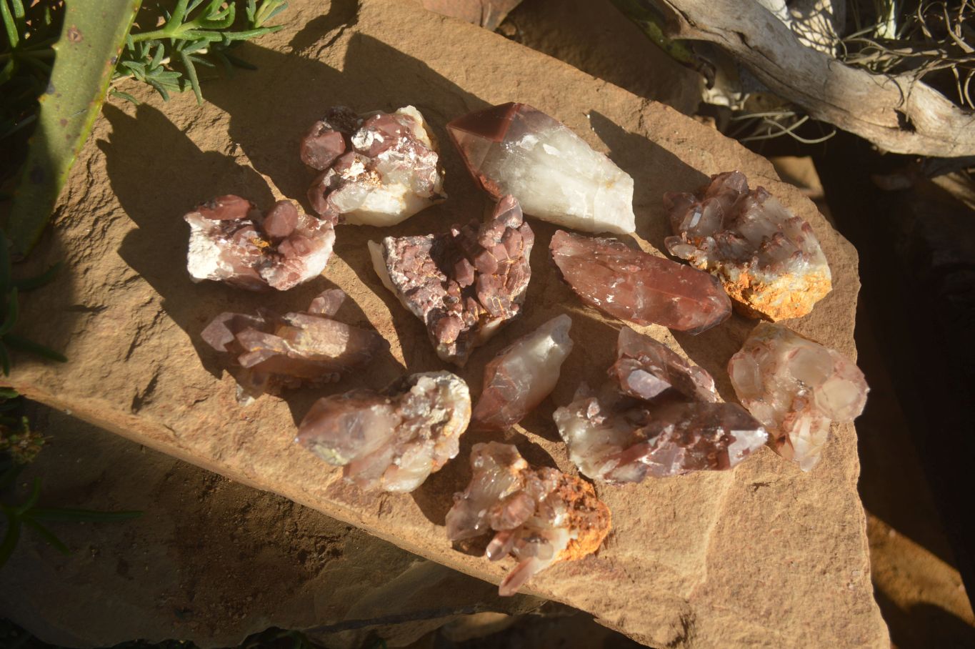 Natural Red Hematoid Quartz Specimens x 12 From Karoi, Zimbabwe - Toprock Gemstones and Minerals 