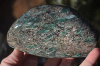 Polished Emerald Mica In Matrix Standing Free Forms x 1 From Mutoko, Zimbabwe - Toprock Gemstones and Minerals 