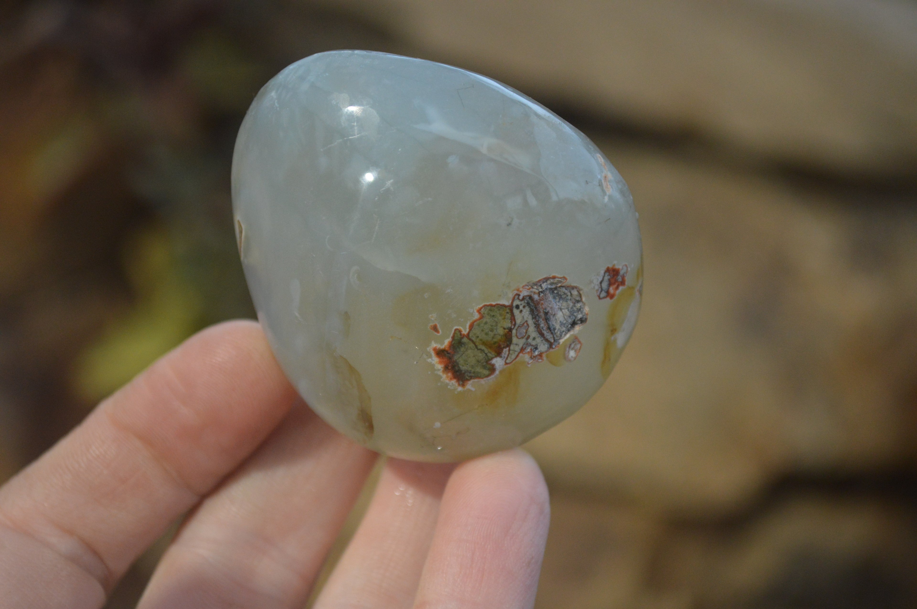 Polished River Agate Palm Stones  x 16 From Sashe River, Zimbabwe - Toprock Gemstones and Minerals 