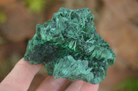 Natural Chatoyant Silky Malachite Specimens  x 3 From Congo - Toprock Gemstones and Minerals 