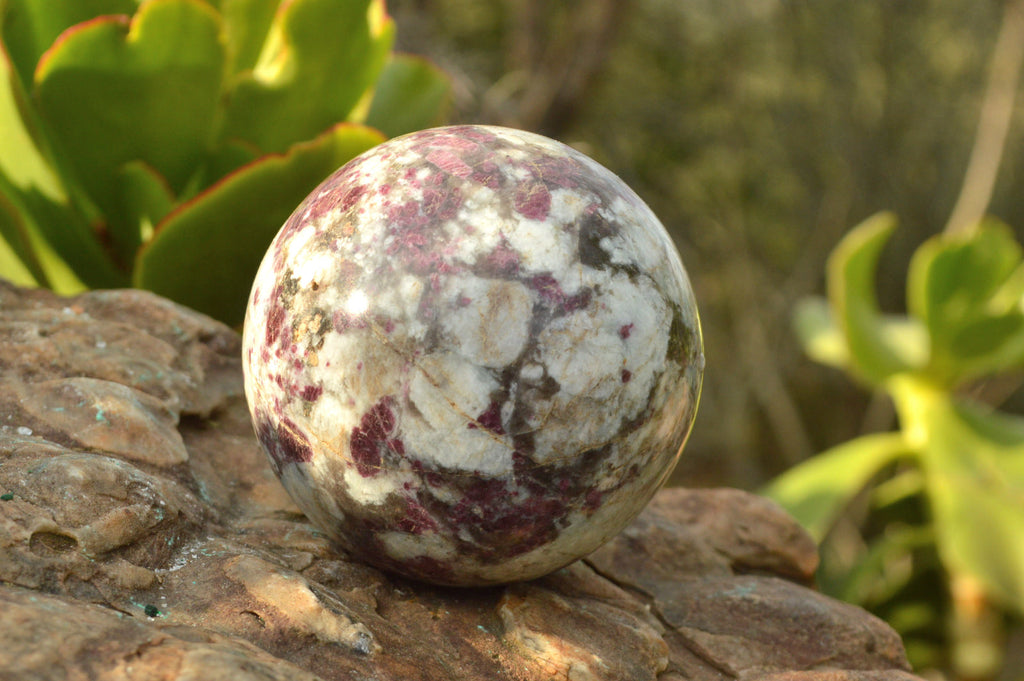 Polished Pink Tourmaline Rubellite Spheres x 2 From Ambatondrazaka, Madagascar - TopRock