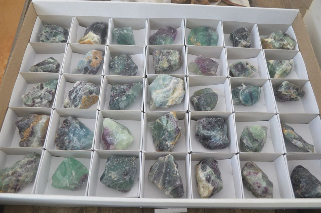 Natural Rough Watermelon Fluorite Cobbed Specimens  x 35 From Uis, Namibia - Toprock Gemstones and Minerals 