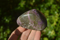 Polished Stichtite Galet / Palm Stones x 6 From Barberton, South Africa - Toprock Gemstones and Minerals 
