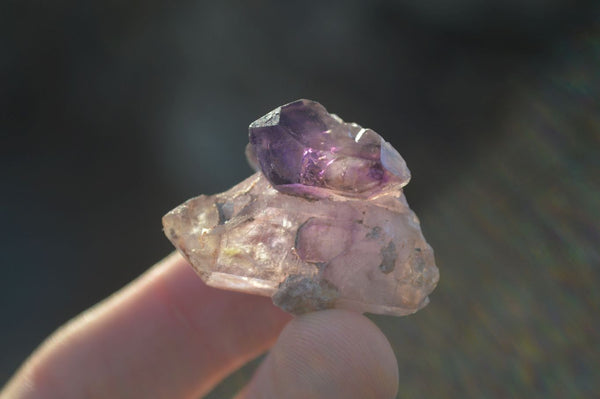 Natural Smokey Amethyst Window Quartz Crystals  x 20 From Chiredzi, Zimbabwe - Toprock Gemstones and Minerals 