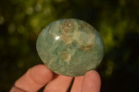 Polished  Blue Amazonite Palm Stones  x 12 From Madagascar - Toprock Gemstones and Minerals 