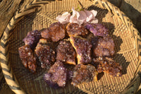 Natural Small Dark "Amethystos" Amethyst Clusters x 35 From Kwaggafontein, South Africa - TopRock