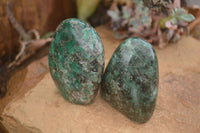 Polished Emerald In Matrix Standing Free Forms x 4 From Sandawana, Zimbabwe - TopRock