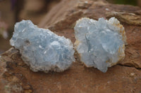 Natural Blue Celestite Crystal Specimens  x 7 From Sakoany, Madagascar - Toprock Gemstones and Minerals 