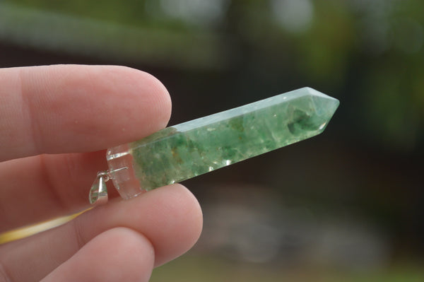 Polished Packaged Hand Crafted Resin Pendant with Aventurine Chips - sold per piece - From Bulwer, South Africa - TopRock