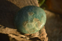 Polished  Blue Amazonite Palm Stones  x 12 From Madagascar - Toprock Gemstones and Minerals 