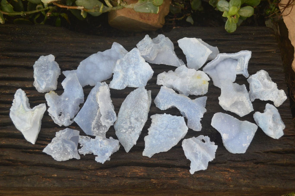 Natural Etched Blue Chalcedony Specimens x 70 From Nsanje, Malawi - Toprock Gemstones and Minerals 