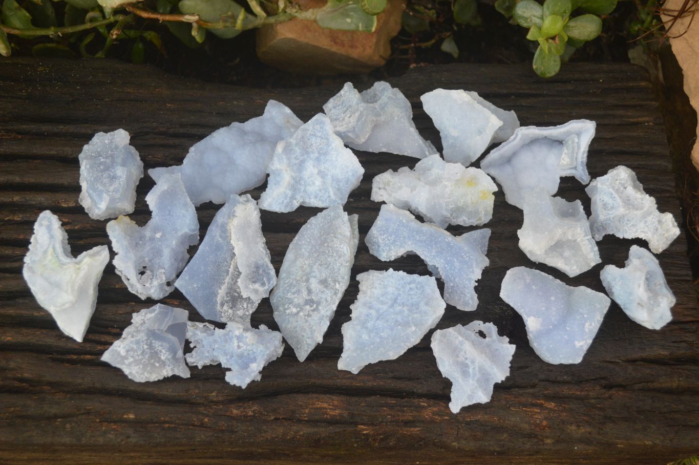 Natural Etched Blue Chalcedony Specimens x 70 From Nsanje, Malawi - Toprock Gemstones and Minerals 