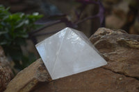 Polished Beautiful Clear Rock Crystal Quartz Pyramids x 2 From Madagascar