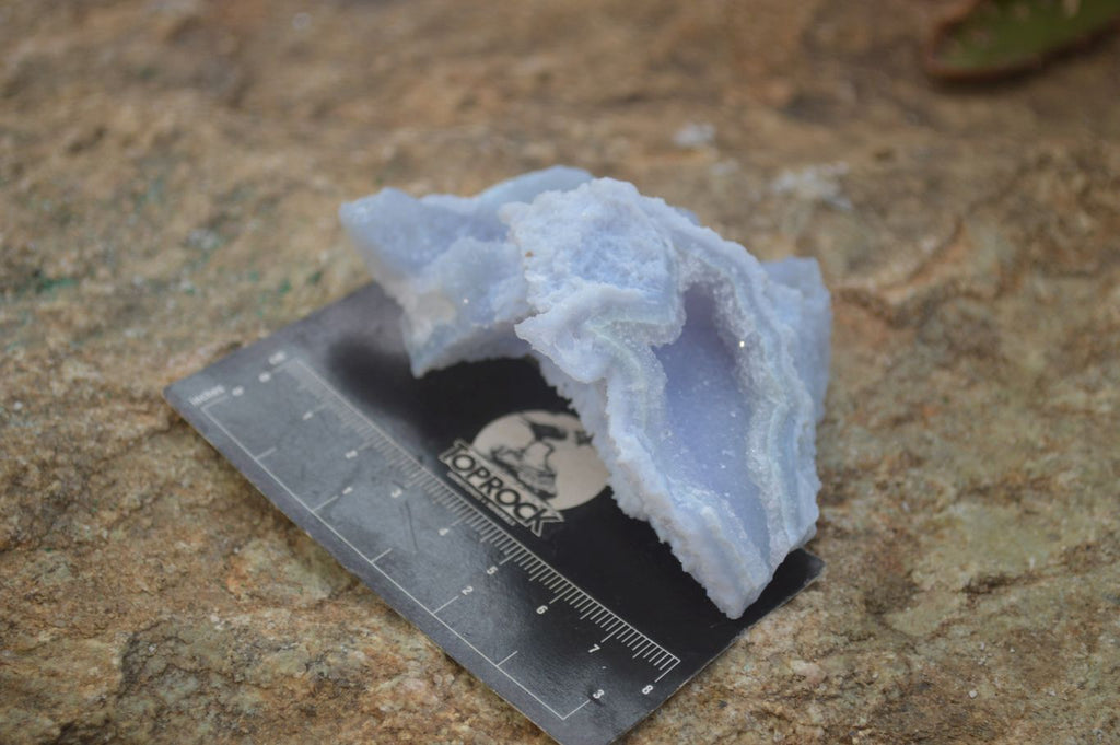 Natural Etched Blue Chalcedony Specimens  x 12 From Nsanje, Malawi - Toprock Gemstones and Minerals 