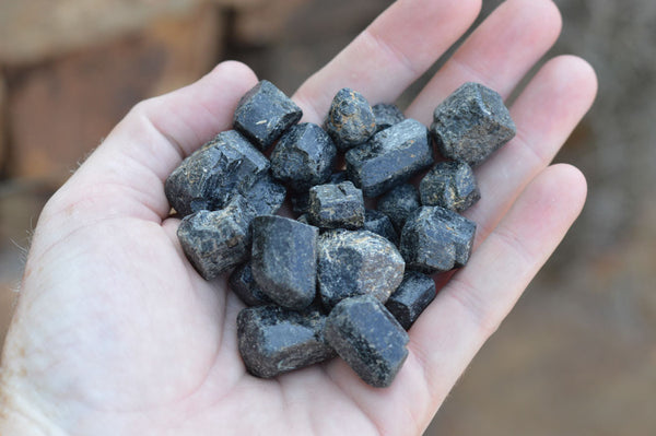 Natural Small Alluvial Black Schorl Tourmaline Crystals  x 1.5 Kg Lot From Zimbabwe - TopRock