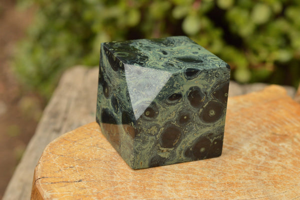 Polished Stromatolite / Kambamba Jasper Cubes (Corners Cut To Stand) x 4 From Mahajanga, Madagascar - TopRock