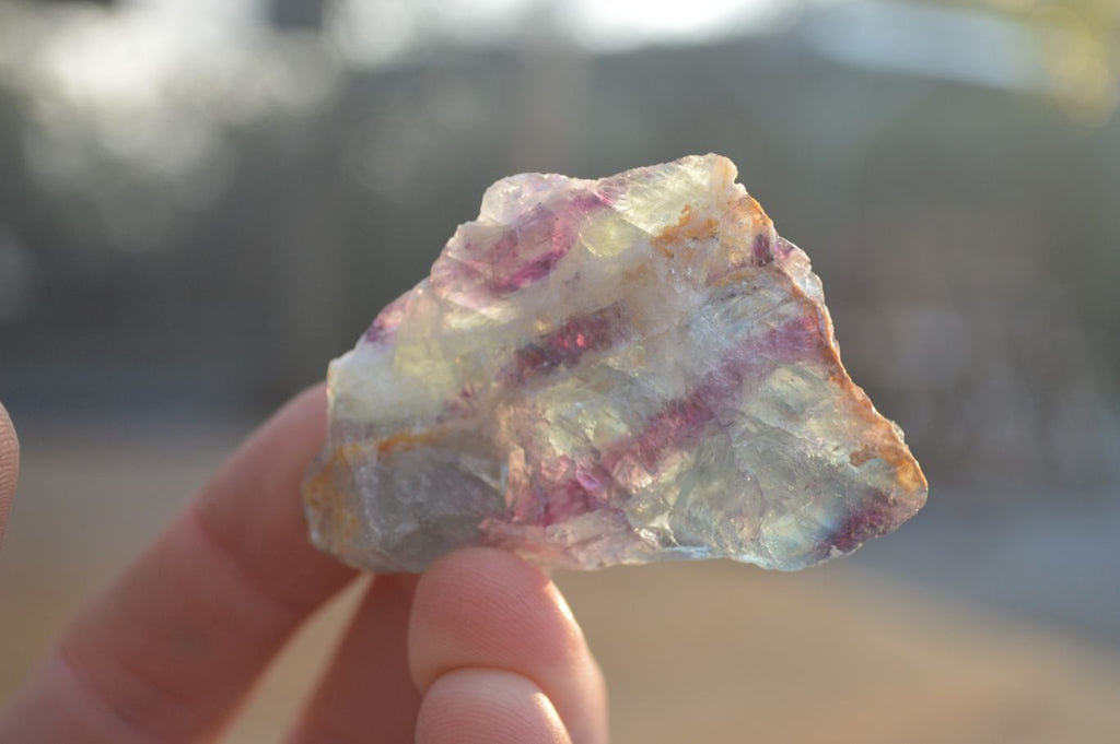 Natural Rough Watermelon Fluorite Cobbed Specimens  x 35 From Uis, Namibia - Toprock Gemstones and Minerals 