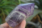 Polished Chevron Amethyst Points  x 4 From Zambia - Toprock Gemstones and Minerals 