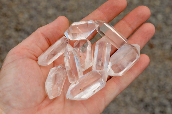 Polished Mini Double Terminated Clear Quartz Crystals x 70 From Madagascar - TopRock