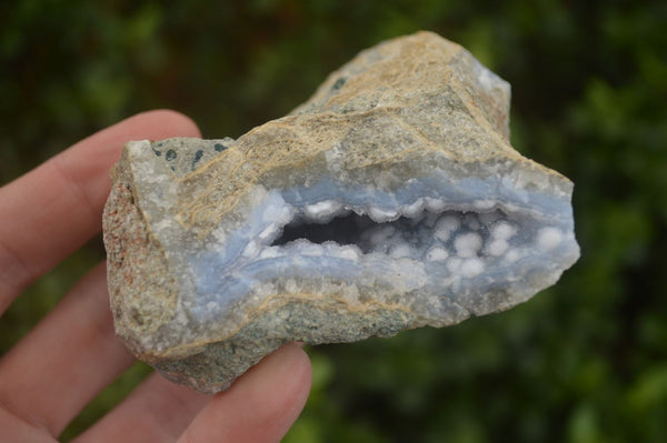 Natural Blue Lace Agate Geode Specimens  x 12 From Nsanje, Malawi - Toprock Gemstones and Minerals 