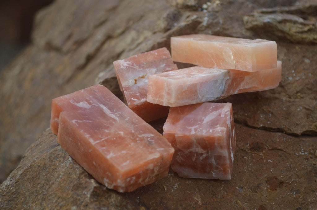 Natural New Sunset Orange Calcite Specimens  x 35 From Spitzkop, Namibia - Toprock Gemstones and Minerals 