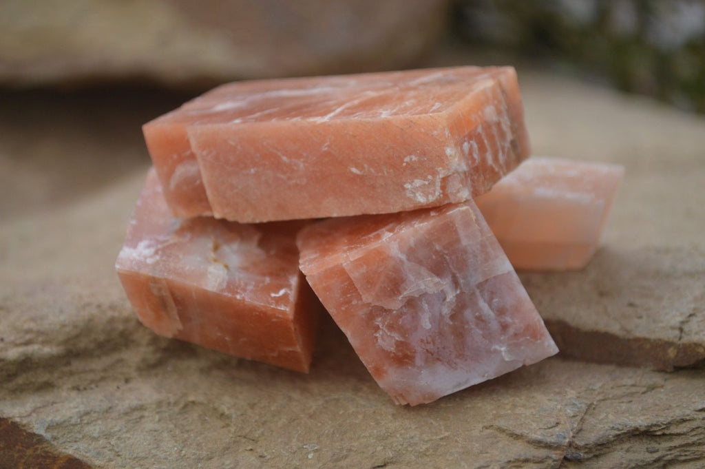 Natural New Sunset Orange Calcite Specimens  x 35 From Spitzkop, Namibia - Toprock Gemstones and Minerals 