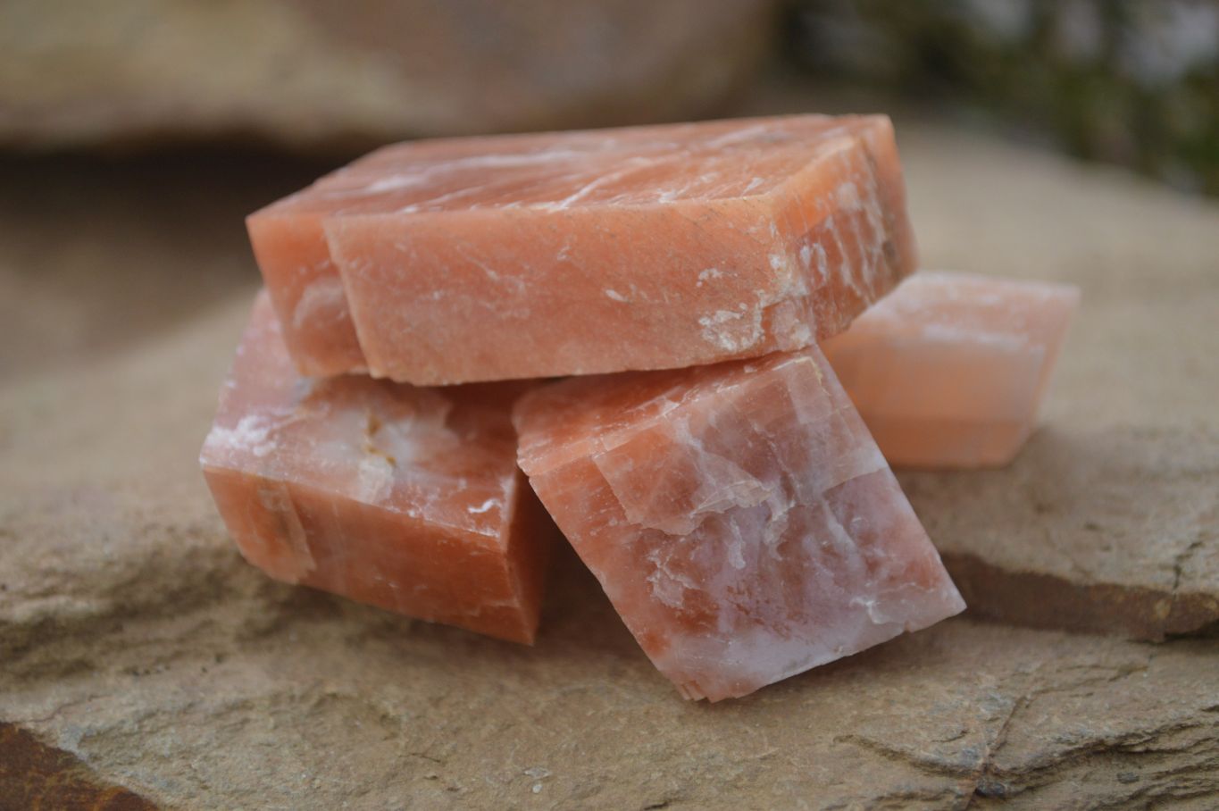 Natural New Sunset Orange Calcite Specimens  x 35 From Spitzkop, Namibia - Toprock Gemstones and Minerals 