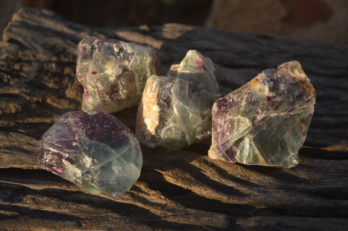 Natural Rough Watermelon Fluorite Cobbed Specimens  x 35 From Uis, Namibia - Toprock Gemstones and Minerals 