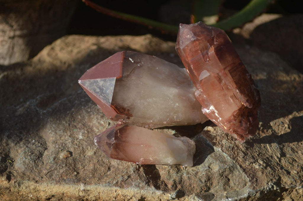 Natural Red Hematoid Quartz Specimens x 12 From Karoi, Zimbabwe - Toprock Gemstones and Minerals 