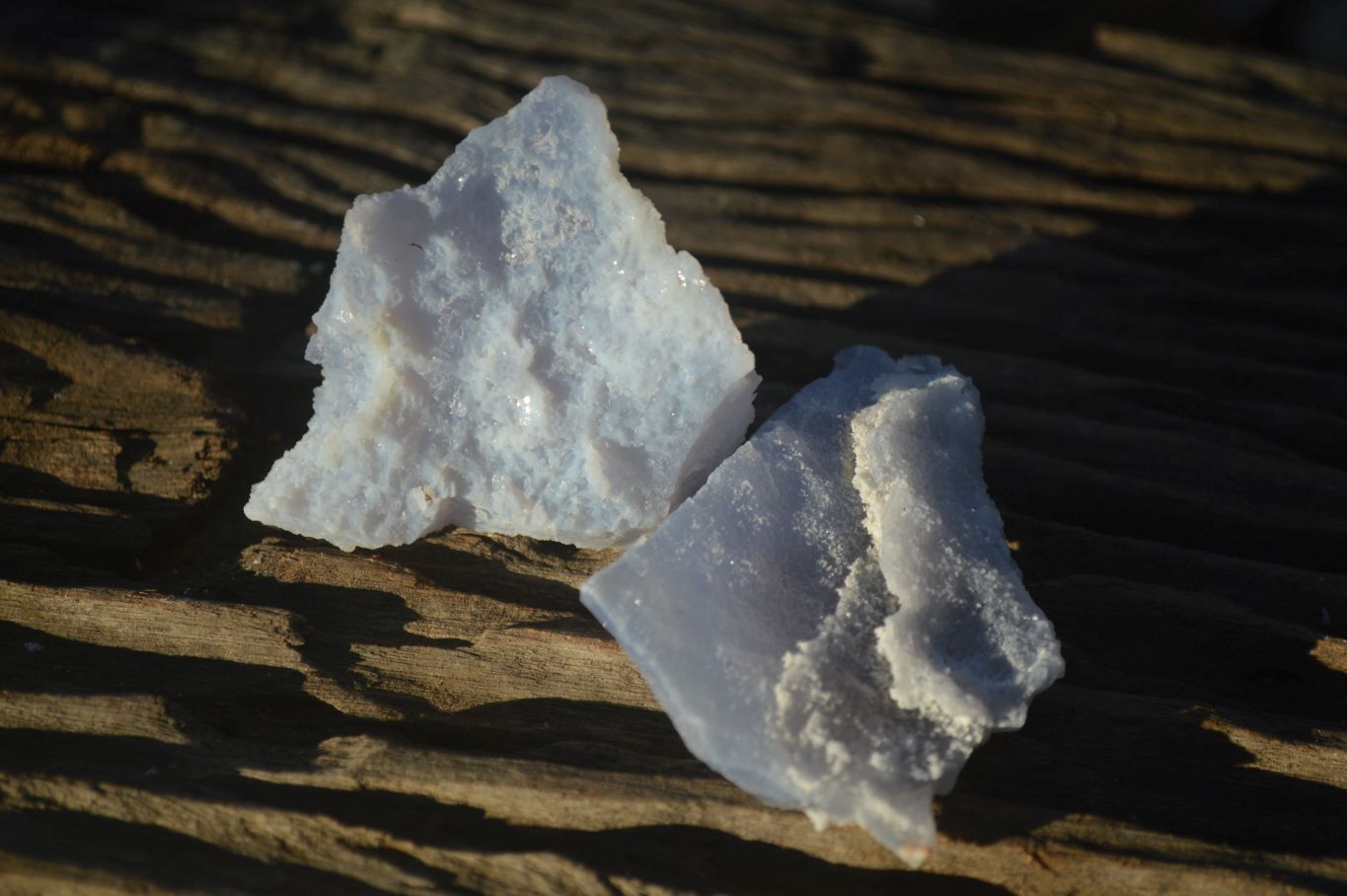 Natural Etched Blue Chalcedony Specimens x 70 From Nsanje, Malawi - Toprock Gemstones and Minerals 