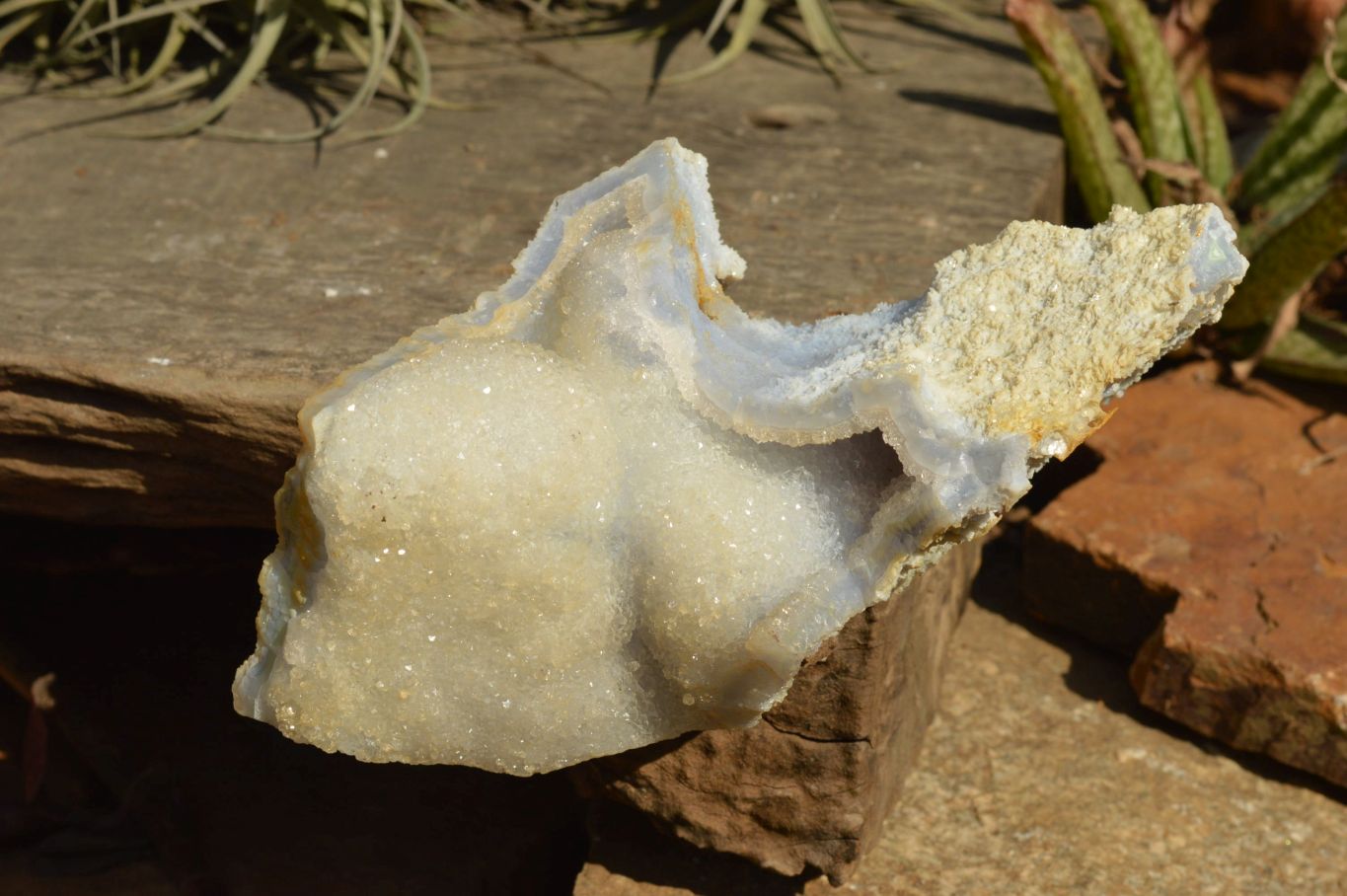 Natural Etched Blue Chalcedony Agate Specimens  x 5 From Nsanje, Malawi - TopRock