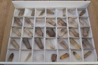 Polished Wispy Phantom Smokey Quartz Points x 35 From Madagascar - Toprock Gemstones and Minerals 