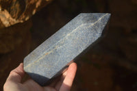 Polished Blue Lazulite Points  x 2 From Madagascar - Toprock Gemstones and Minerals 